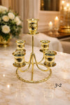 Royal 5-Arm Gold Candle Stand – Luxury Centerpiece