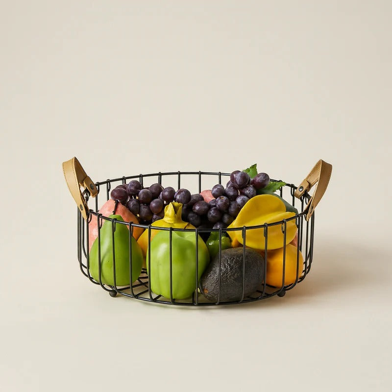 Binca Premium Round Fruit Basket – Modern Wire Decor Trenducts.pk