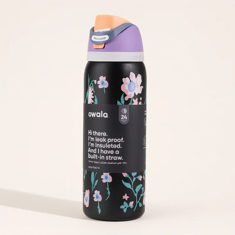 Owala FreeSip 32oz Water Bottle – Midnight Garden Floral