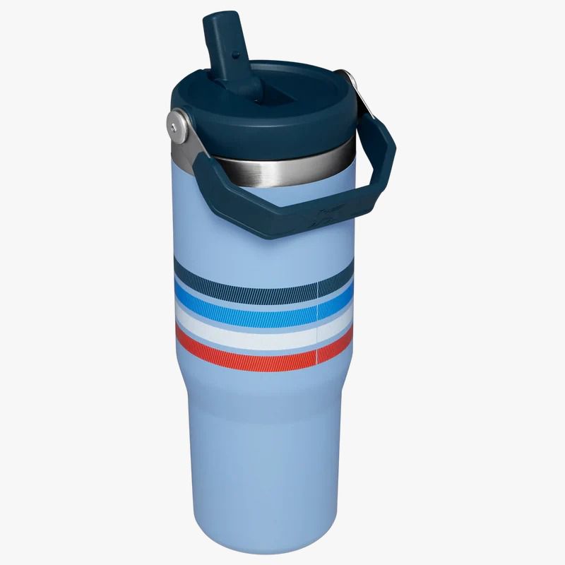 Stanley IceFlow 30oz Cornflower Stripe – Leak-Proof Tumbler MJ