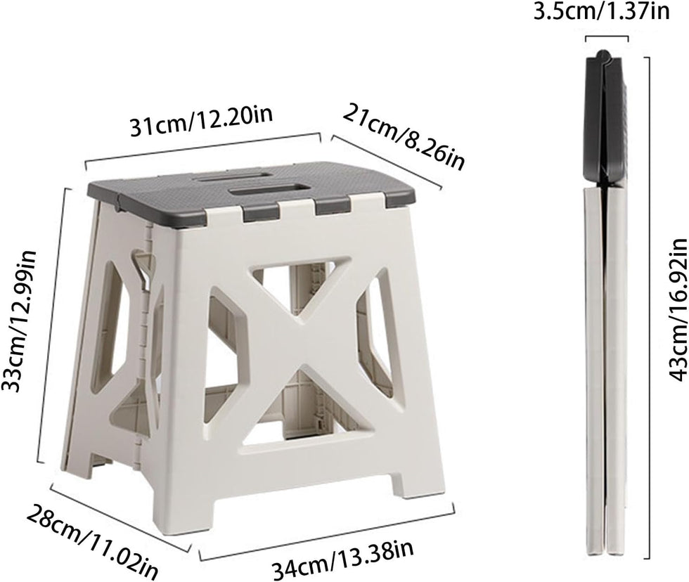 Heavy-Duty Folding Step Stool – Portable & Compact Multi-Purpose Stool