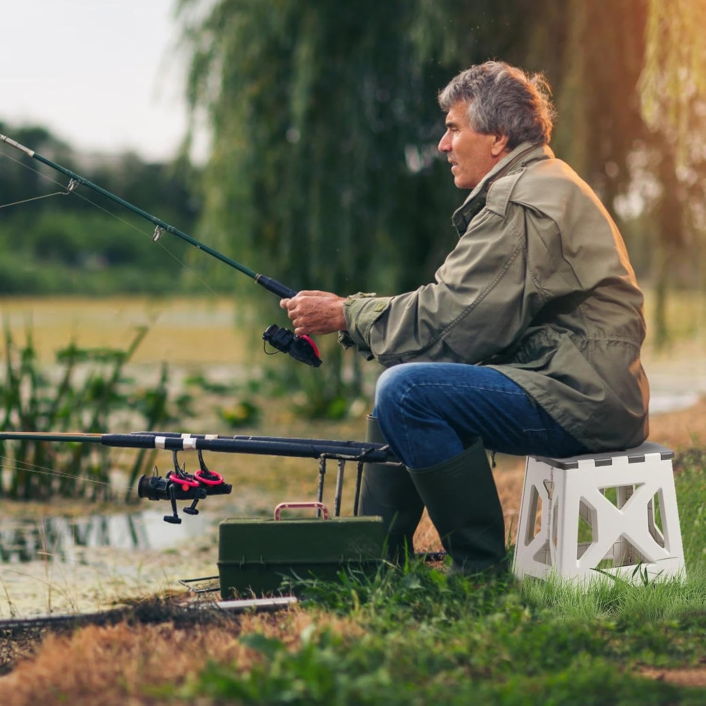 Heavy-Duty Folding Step Stool – Portable & Compact Multi-Purpose Stool Trenducts.pk