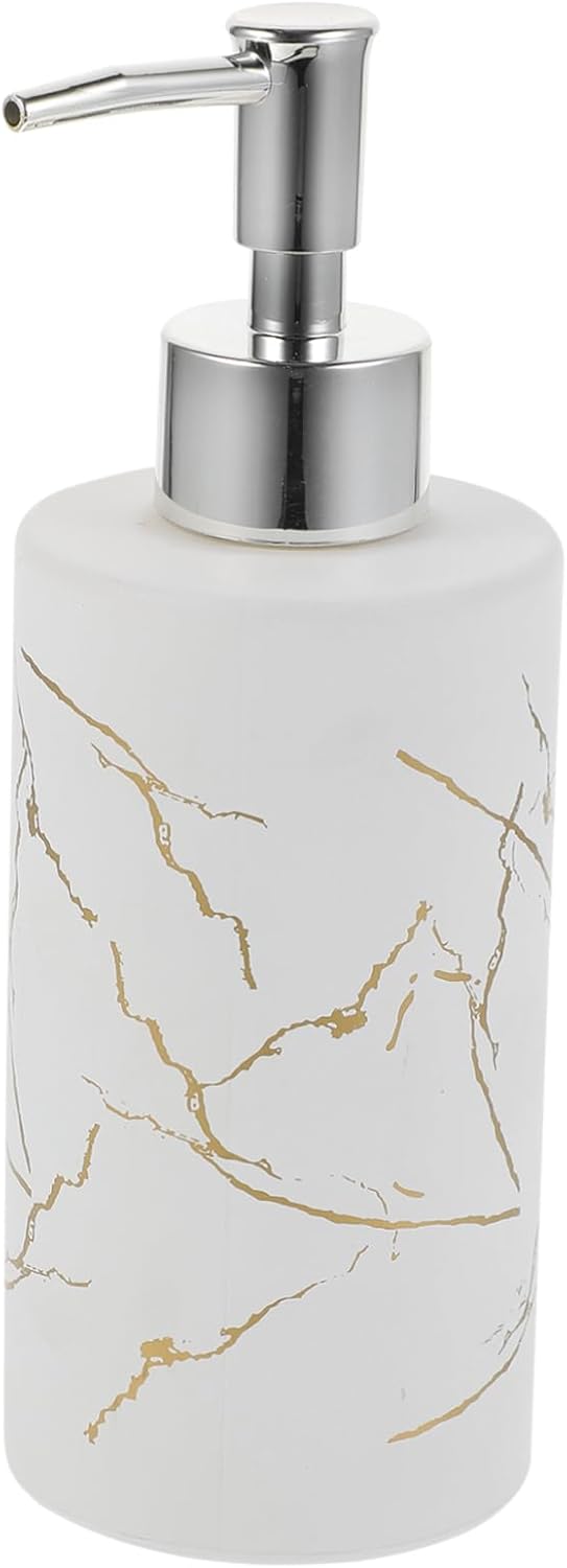 Luxury Marble Design Soap Dispenser – Elegant Resin Liquid Pump for Bathroom & Kitchen