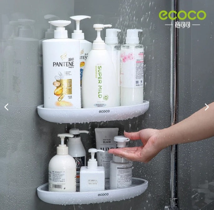 ECOCO No-Drill Corner Shower Caddy – Modern Waterproof Wall Organizer