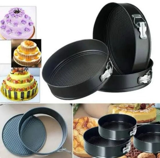 3 Piece Non-Stick Springform Cake Pan Set (18/20/22 cm)