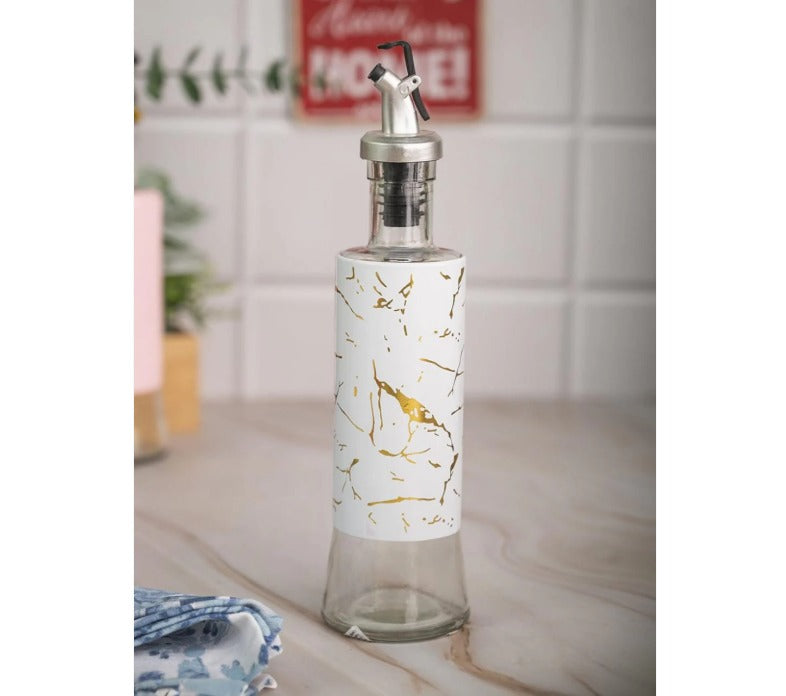 Leak-Proof Marble Design Oil Bottle & Vinegar Cruet