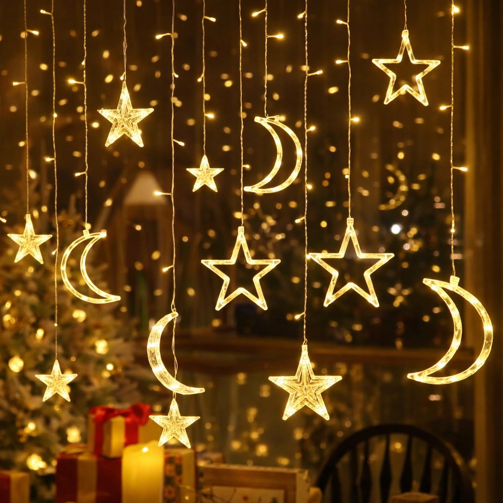 LED Curtain Lights – Fairy String Lights for Window & Wall Decor