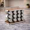 Countertop Spice Organizer Set – Glass Jar & Rack Collection