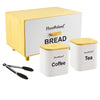 HausRoland 4-Piece Bread Box & Canister Set – Matte Culinary Organizer MJ