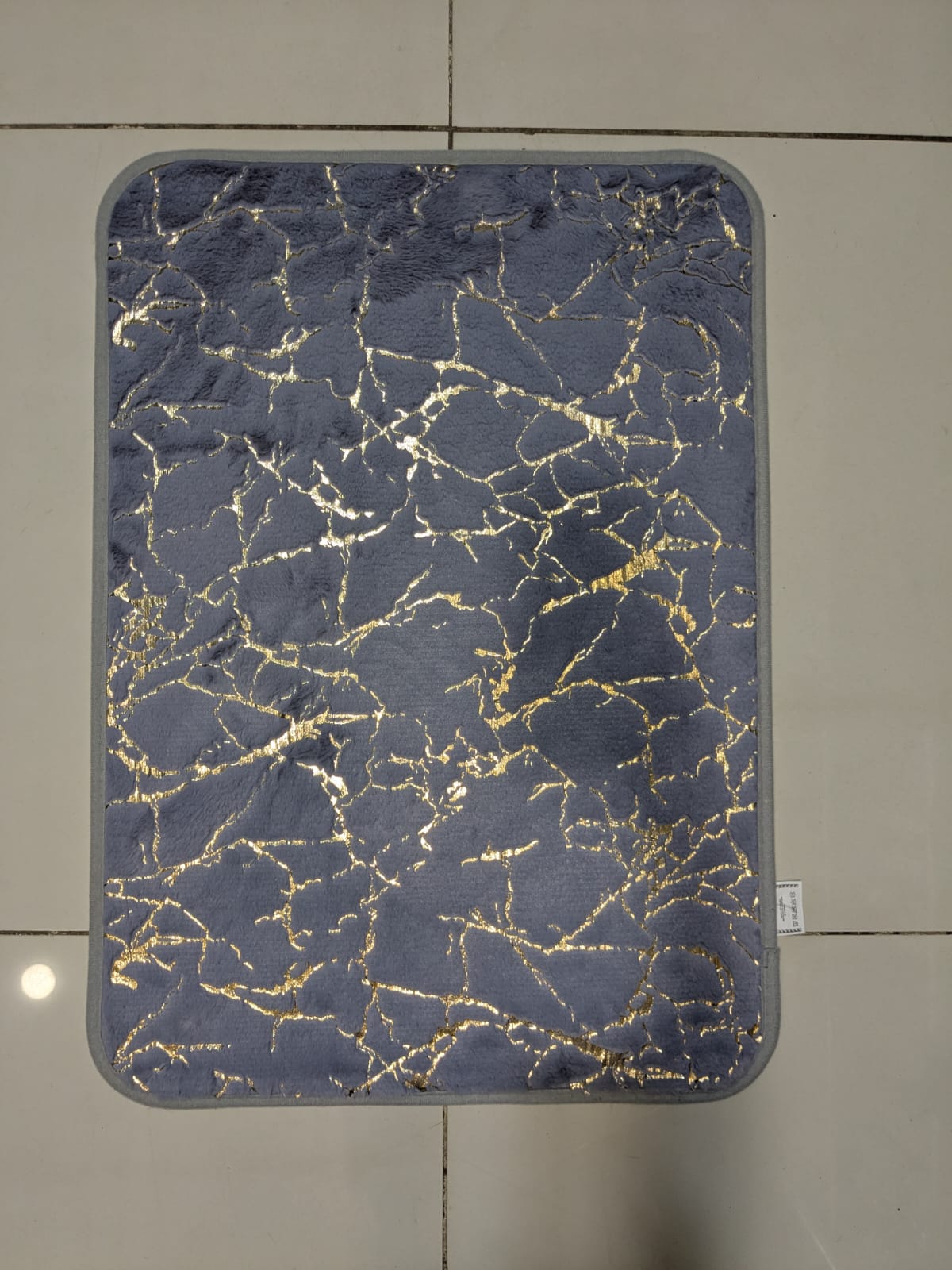 Gold & Grey Foil Marble Entryway Mat MAT