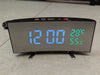 Curved LED Table Clock with Weather Insights