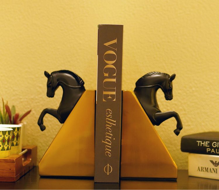 Dynasty Duo Royal Twin Horse Bookends