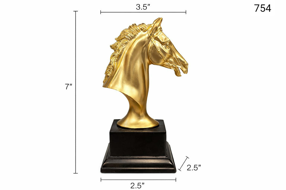 Sovereign Stallion Royal Gold Horse Head Bust