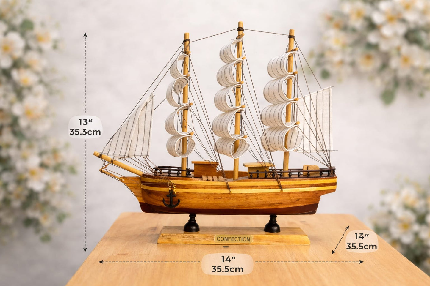 Royal Vintage Sailor Galleon Showpiece (13 X 14cm)