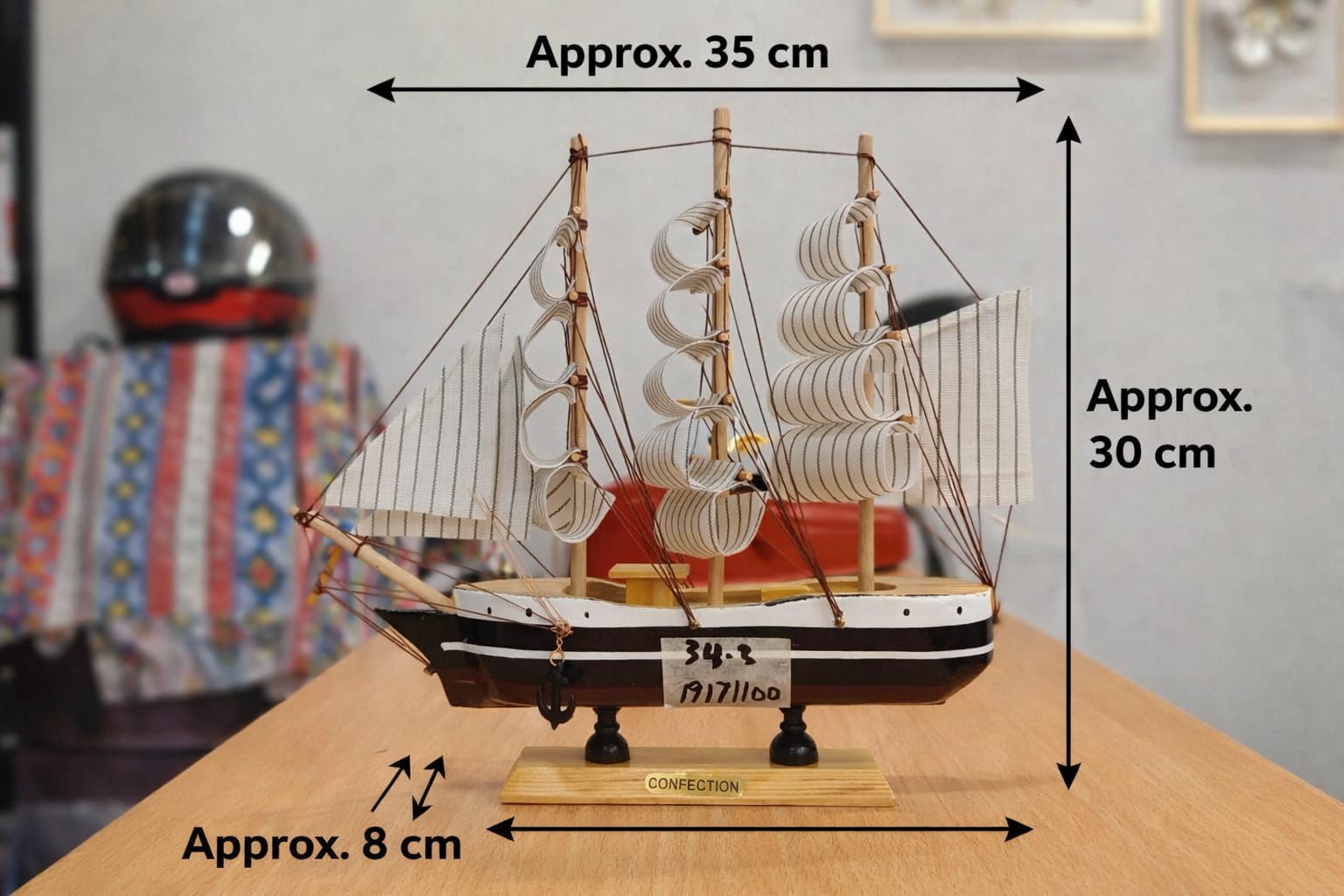 Sea Voyager Handcrafted Nautical Showpiece - (35 x 30 cm)