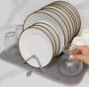 2-in-1 Dish Drying Mat & Rack | Ultra-Absorbent Kitchen Draining Pad