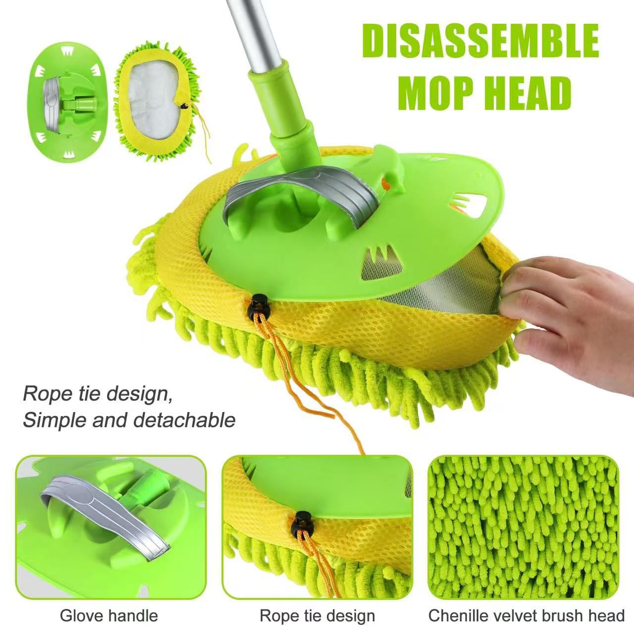 Telescoping Car Wash Brush - Ultra-Soft Microfiber Detailing Tool