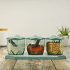 Royal Ford Diamond Design 4-Grid Masala Box with Spoons