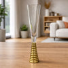 Screw Champagne Flutes – Gold Textured Set of 6