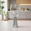 Screw Champagne Goblets – Silver Textured (Set of 6)