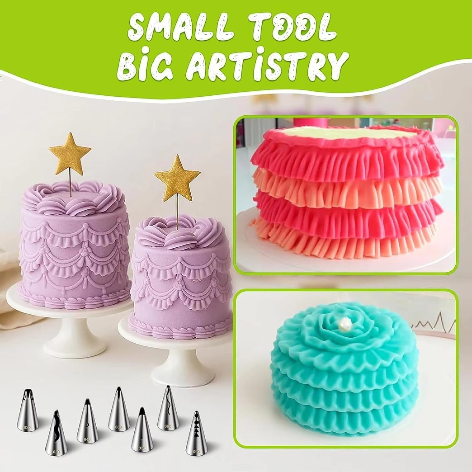 Master Baker’s Palette Ultimate Cake Decorating Piping Nozzle Set