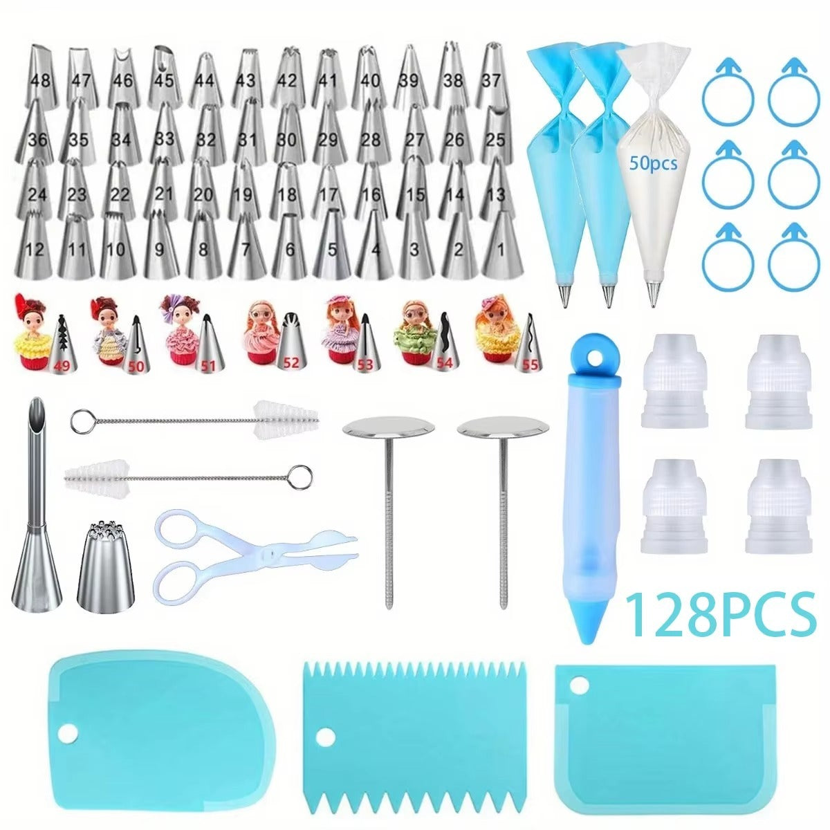 Master Baker’s Palette Ultimate Cake Decorating Piping Nozzle Set