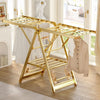 Foldable Gold Metal Laundry Drying Rack