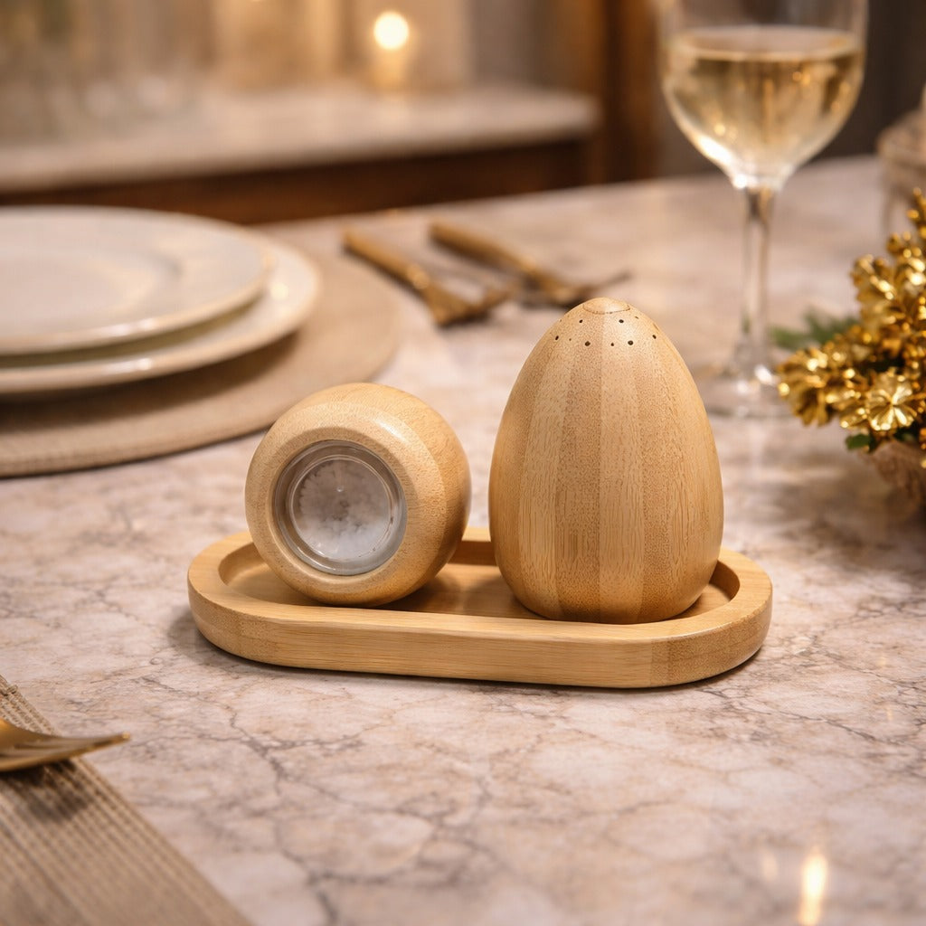 Grind Duo - Matching Bamboo Salt & Pepper Mill Set