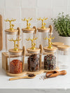 6-Piece Tiered "Stairs" Spice Jar Set – Vertical Countertop Organizer