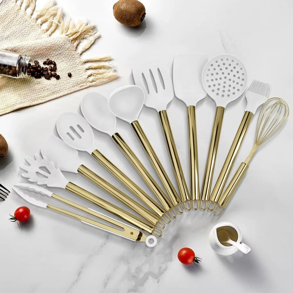 15-Piece Premium Silicone Cooking Utensil Set – Food-Grade Heat Resistant Tool Kit