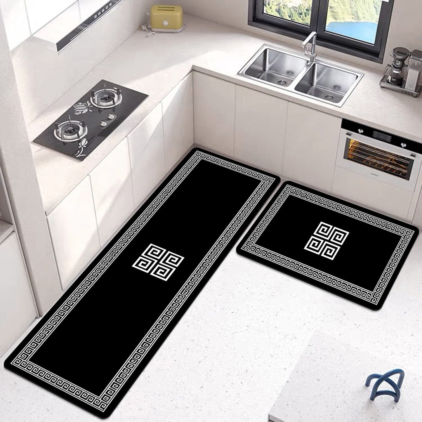 Premium 2-Piece Anti-Slip Runner Set – Large Waterproof Nappa Fabric Mats
