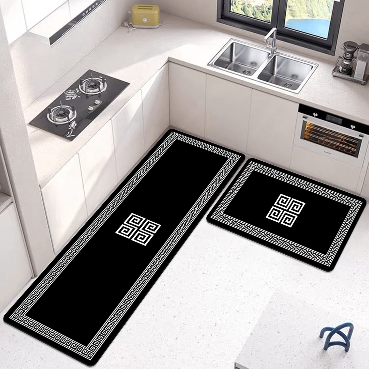 Premium 2-Piece Anti-Slip Runner Set – Large Waterproof Nappa Fabric Mats