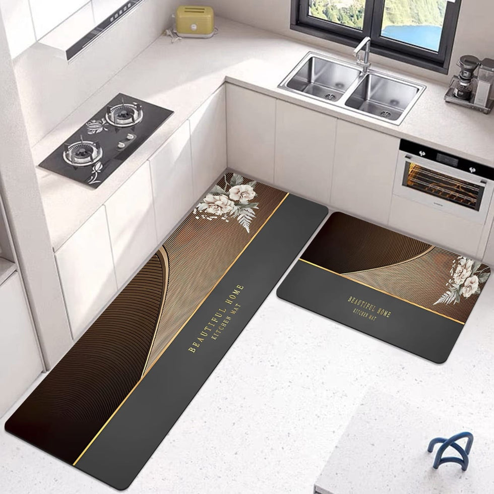 Premium 2-Piece Anti-Slip Runner Set – Large Waterproof Nappa Fabric Mats