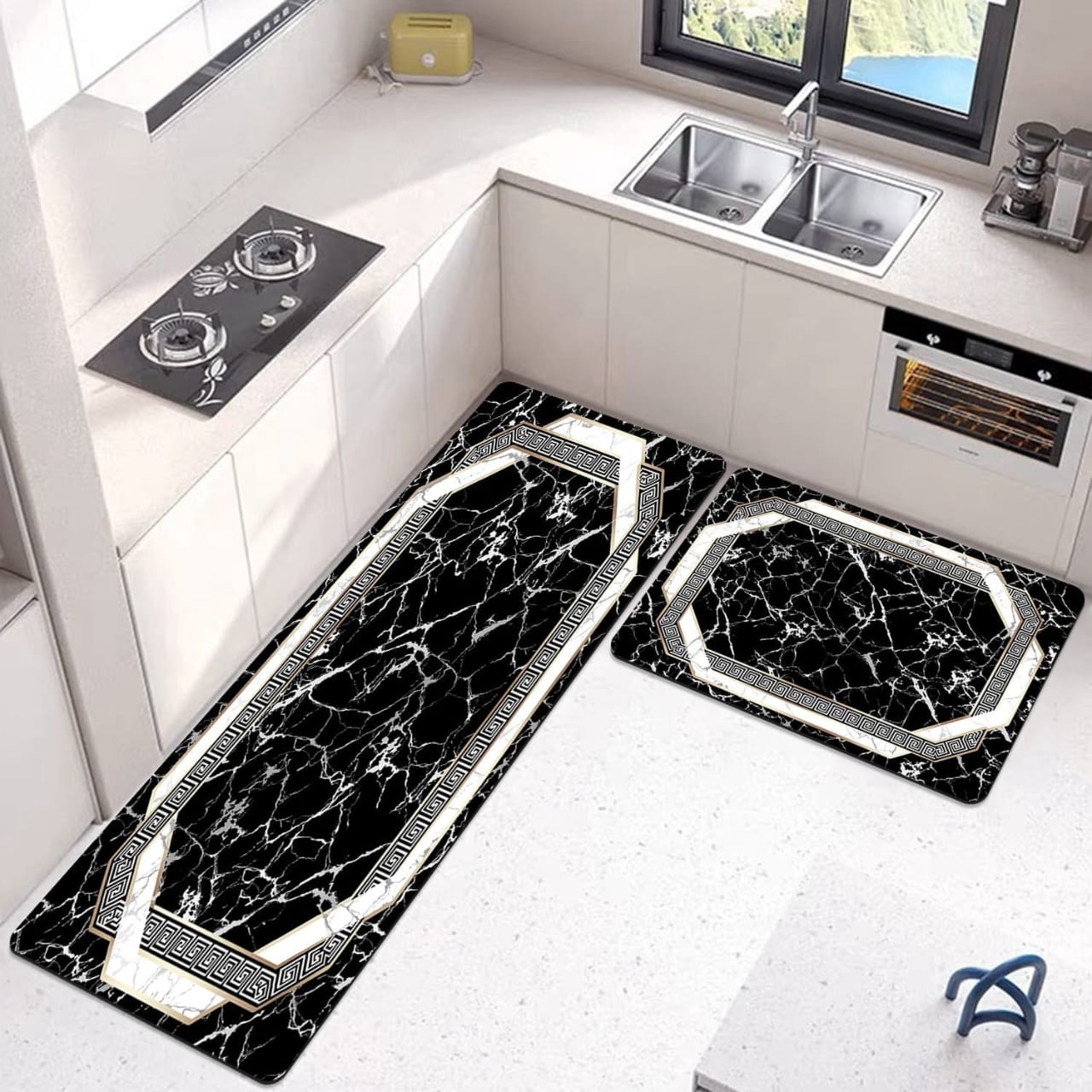 Premium 2-Piece Anti-Slip Runner Set – Large Waterproof Nappa Fabric Mats
