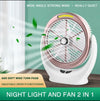 Rechargeable Desktop Fan with COB Light – Portable Cooling Gear