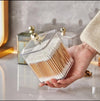 Luxury Transparent Lipstick & Makeup Cotton Swabs Holder (Random Colors)