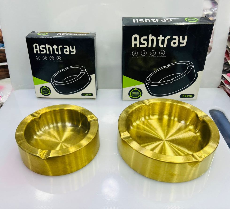 Premium Coated Steel Desktop Ashtray – Windproof & Shockproof