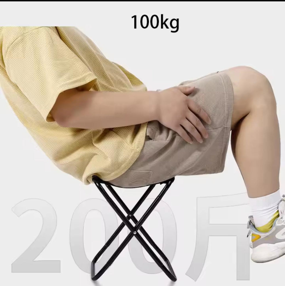 Portable Folding Lightweight Stool – Heavy Duty Steel Frame