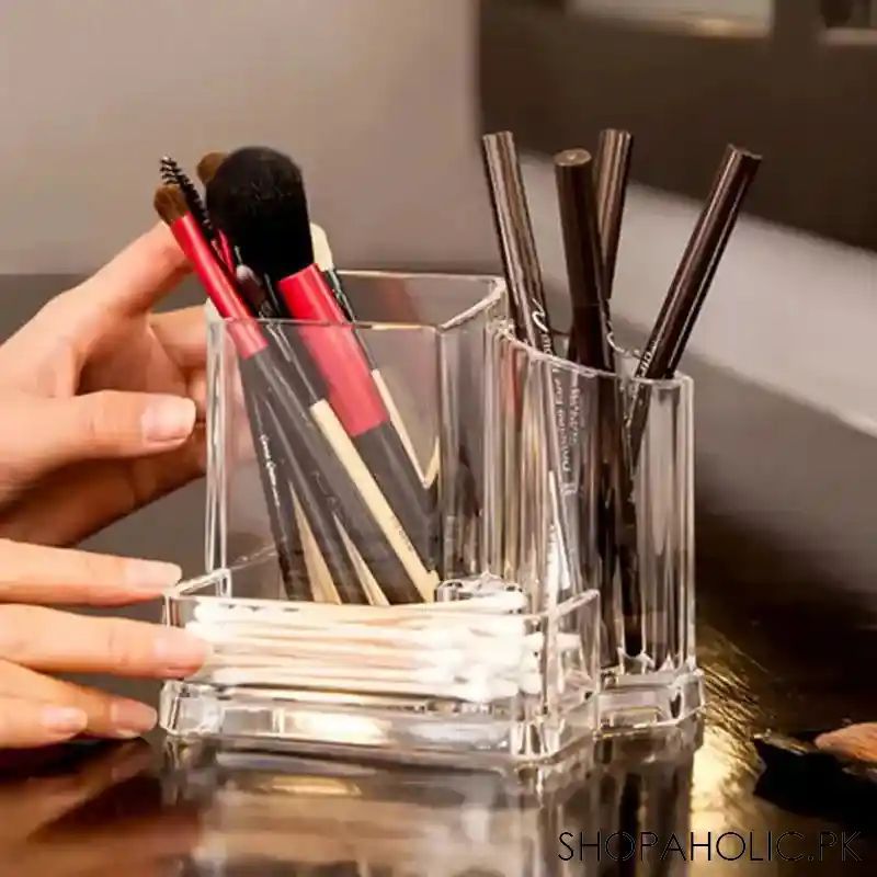 3-Portion Acrylic Multi-Purpose Organizer (Random Design)