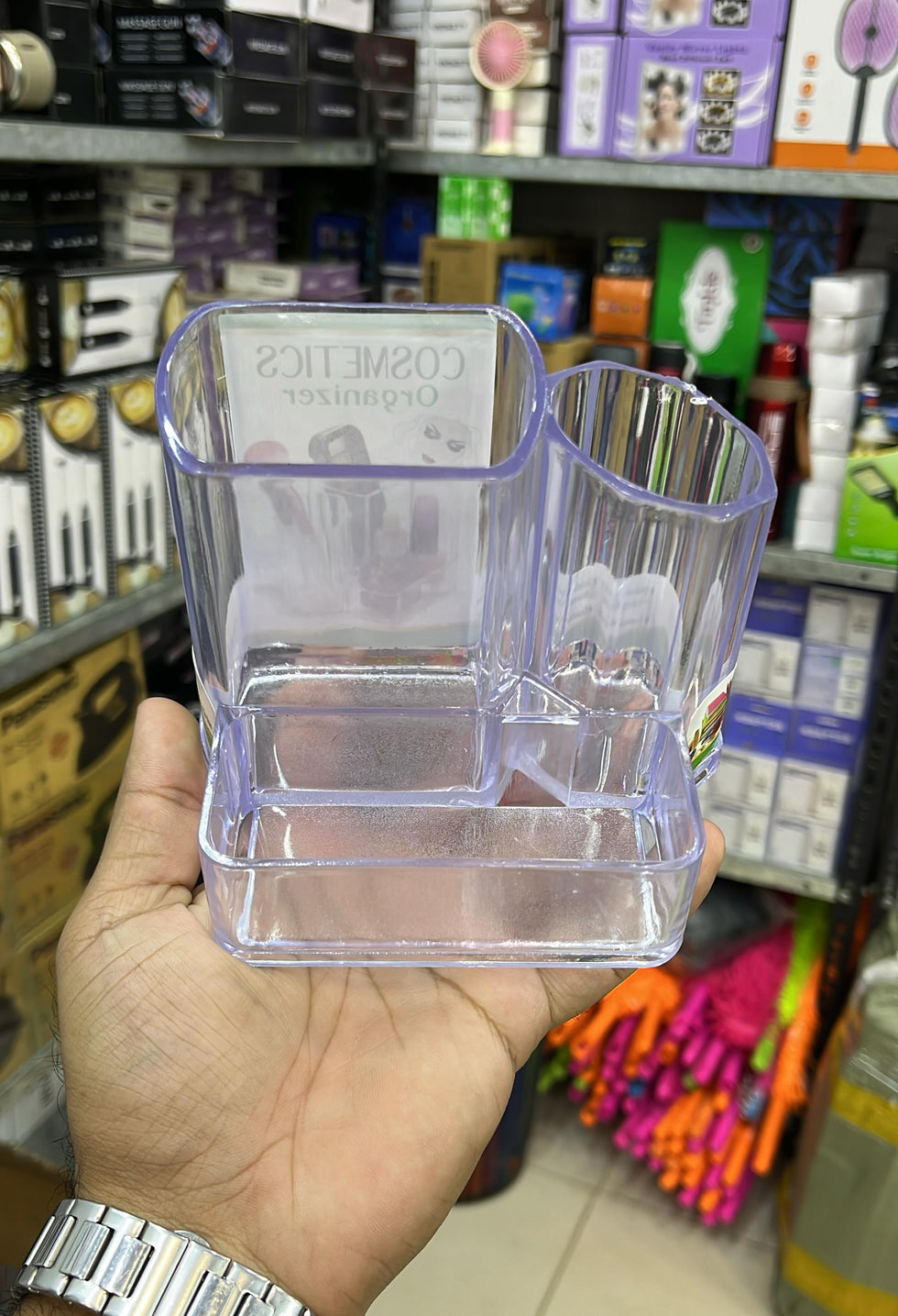 3-Portion Acrylic Multi-Purpose Organizer (Random Design)