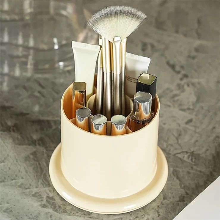 Gemini said Rotating Makeup Brush Organizer with Dust-Proof Lid