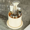 Gemini said Rotating Makeup Brush Organizer with Dust-Proof Lid