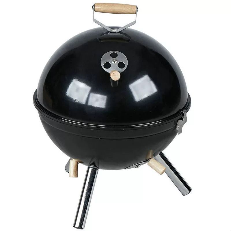 Portable Football Countertop Charcoal BBQ Grill