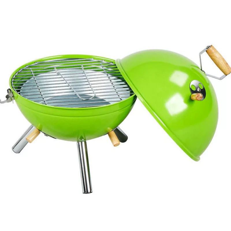 Portable Football Countertop Charcoal BBQ Grill
