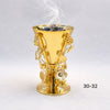 Luxury Golden Floral Metal Incense Burner (Bakhoor Burner)