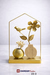 Golden Bird & Floral House-Frame Table Decoration