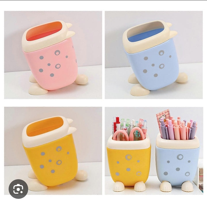 Cute Kawaii Animal-Style Desktop Stationery & Pen Holder