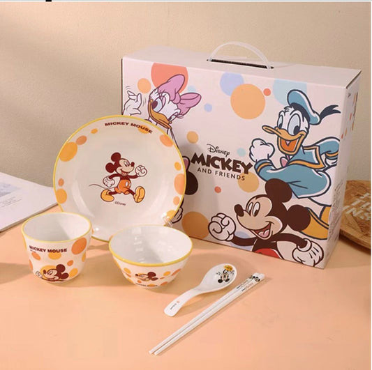 Disney Mickey & Friends Ceramic Crockery – 6-Piece Premium Gift Set