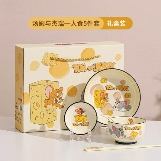 Disney Mickey & Friends Collection: Tom and Jerry Edition – 5-Piece Premium Ceramic Gift Set
