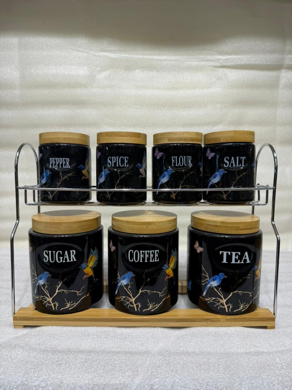 7-Piece Airtight Food Storage Set – Premium Stackable Kitchen Jars with Easy-Lock Lids